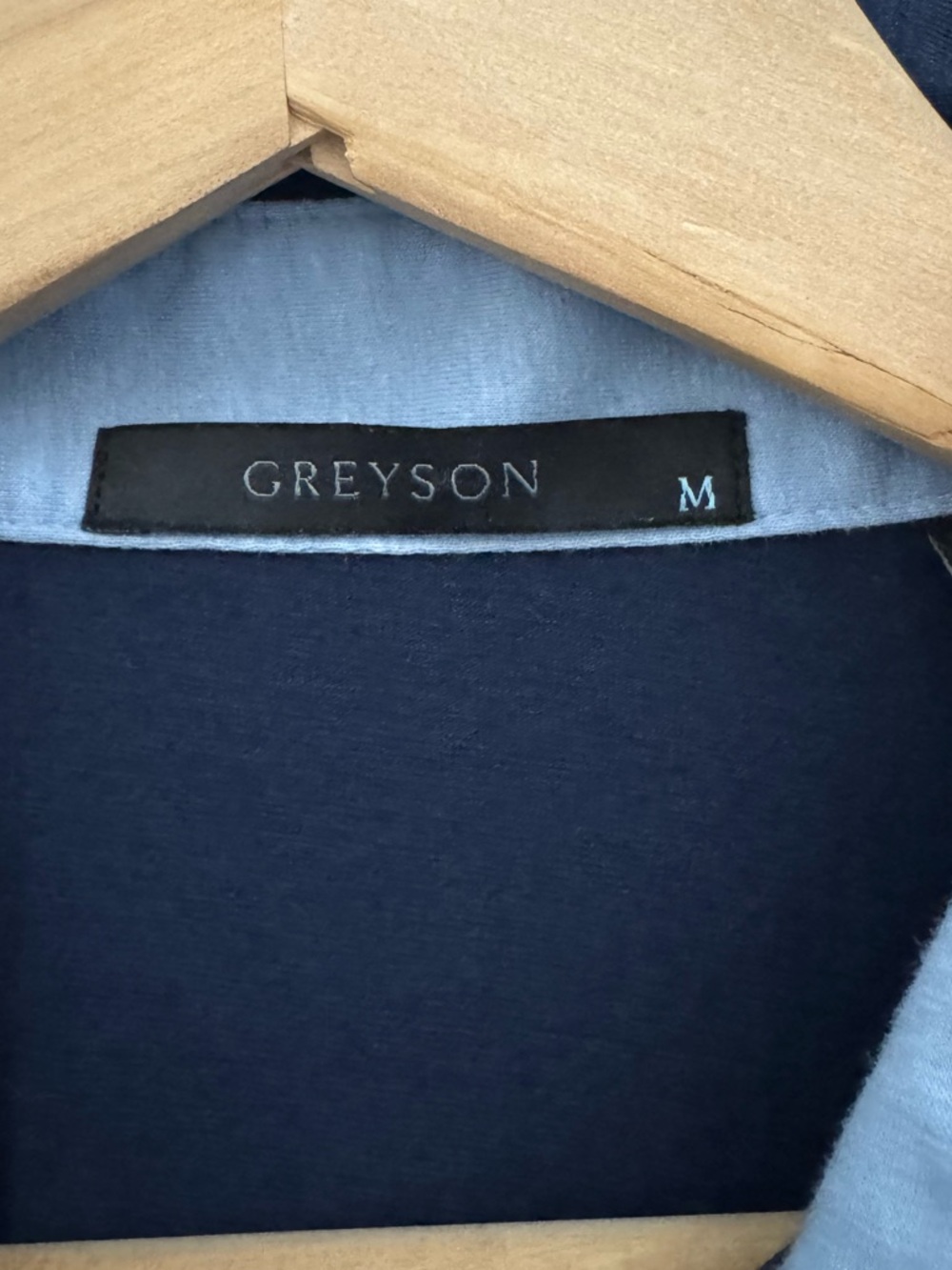 Greyson Spirit Polo Shirt Mens Medium Pima Cotton Navy Blue Golf Classic Sporty - Picture 9 of 9